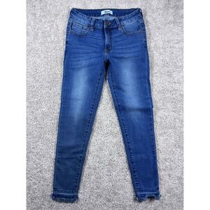 JBD Just Black Denim Jeans Womens Size 24 Blue Skinny Frayed‎ Hem Mid Rise